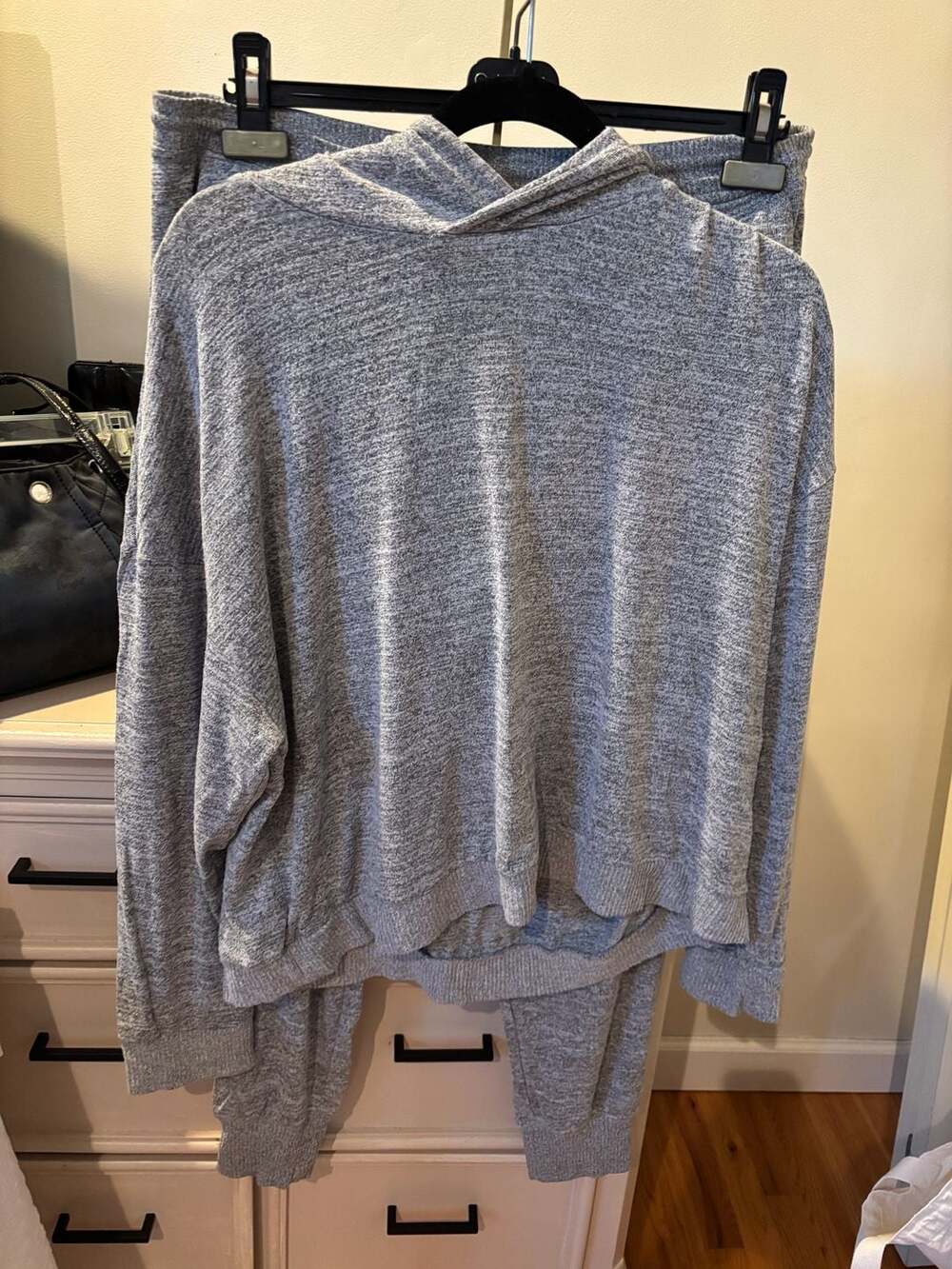 Gap Heather Gray Lounge Set Hoodie and Jogger Pants size L
